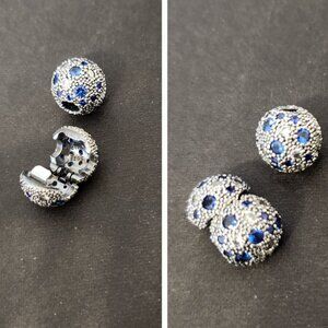 PANDORA Auth 2 pave blue clips